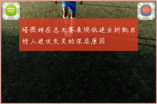塔图姆在总决赛表现低迷分析凯尔特人进攻失灵的深层原因
